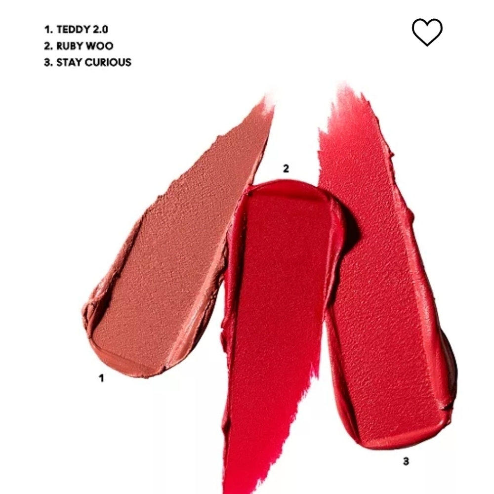 MAC Cosmetics Hail to the Chic Lipstick Trio - Nude, Red, Pink 3-pc Set Full Sz - Picture 2 of 14